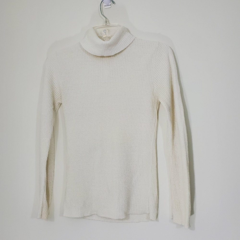 Garland Cream Knit Turtleneck Sweater